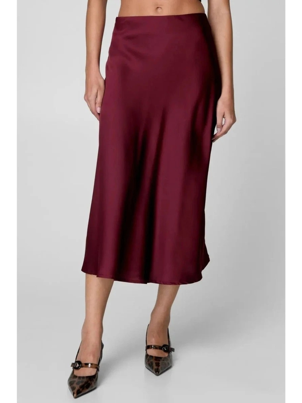Nasty Gal Satin A Line Midi Skirt Vampy Romantic Goth Whimsygoth Casual NWT